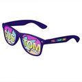 Purple Logo Lenses Custom Printed Lenses Retro Sunglasses - Full Color Arm Printed